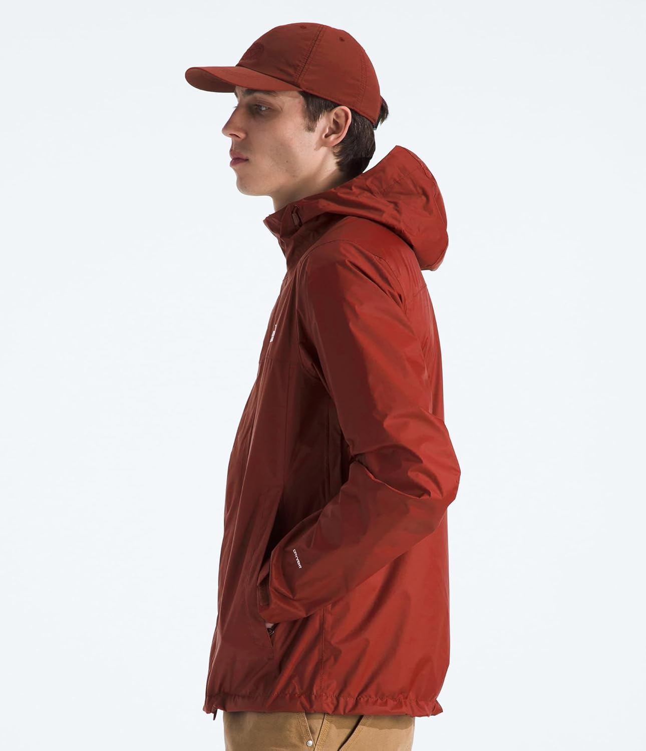 image:imageThe North Face mens Venture 2 Jacket Waterproof amp Windproof Hooded Raincoat Adjustable Hood Breathable PitzipsIron Clay