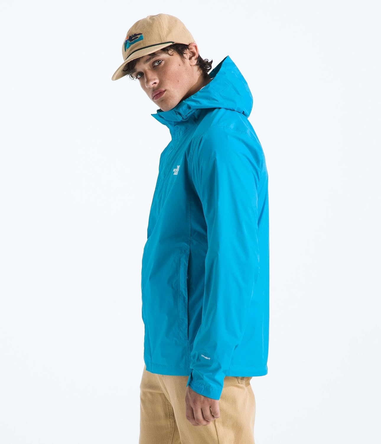 image:imageThe North Face mens Venture 2 Jacket Waterproof amp Windproof Hooded Raincoat Adjustable Hood Breathable PitzipsMeridian Blue