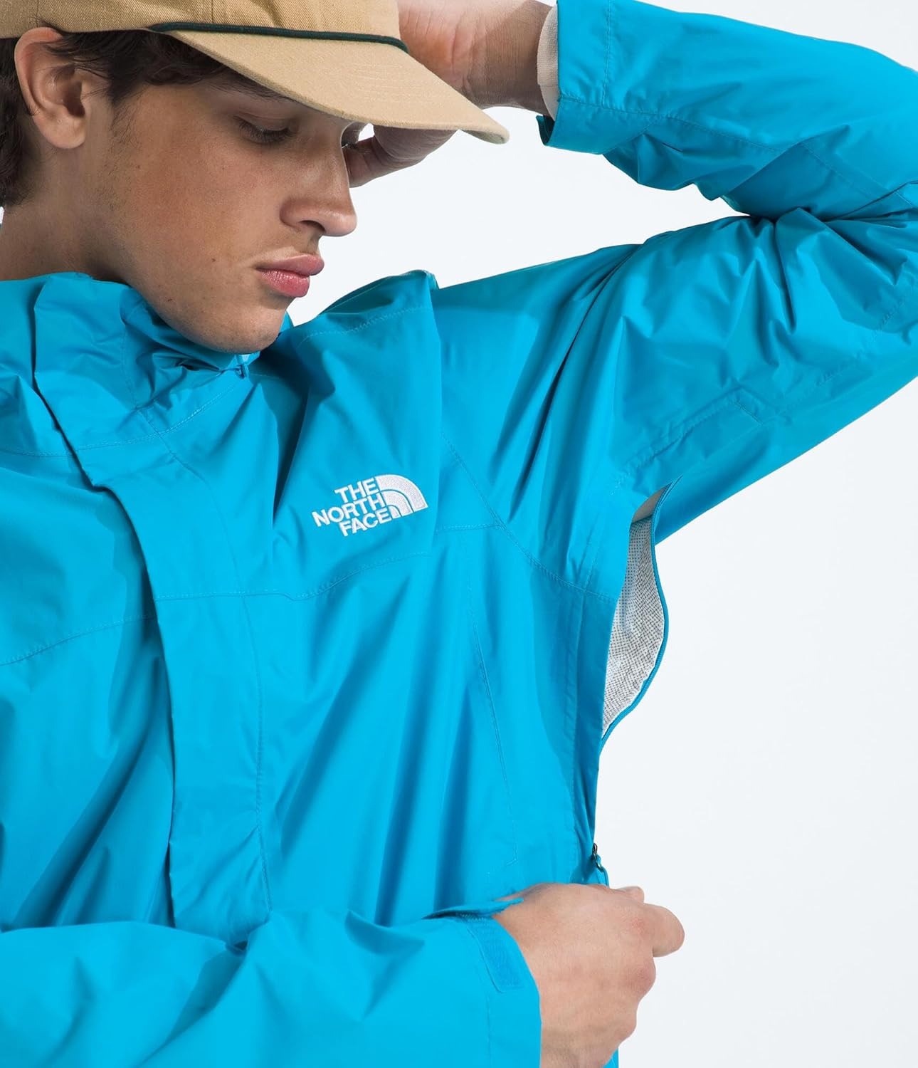 image:imageThe North Face mens Venture 2 Jacket Waterproof amp Windproof Hooded Raincoat Adjustable Hood Breathable PitzipsMeridian Blue