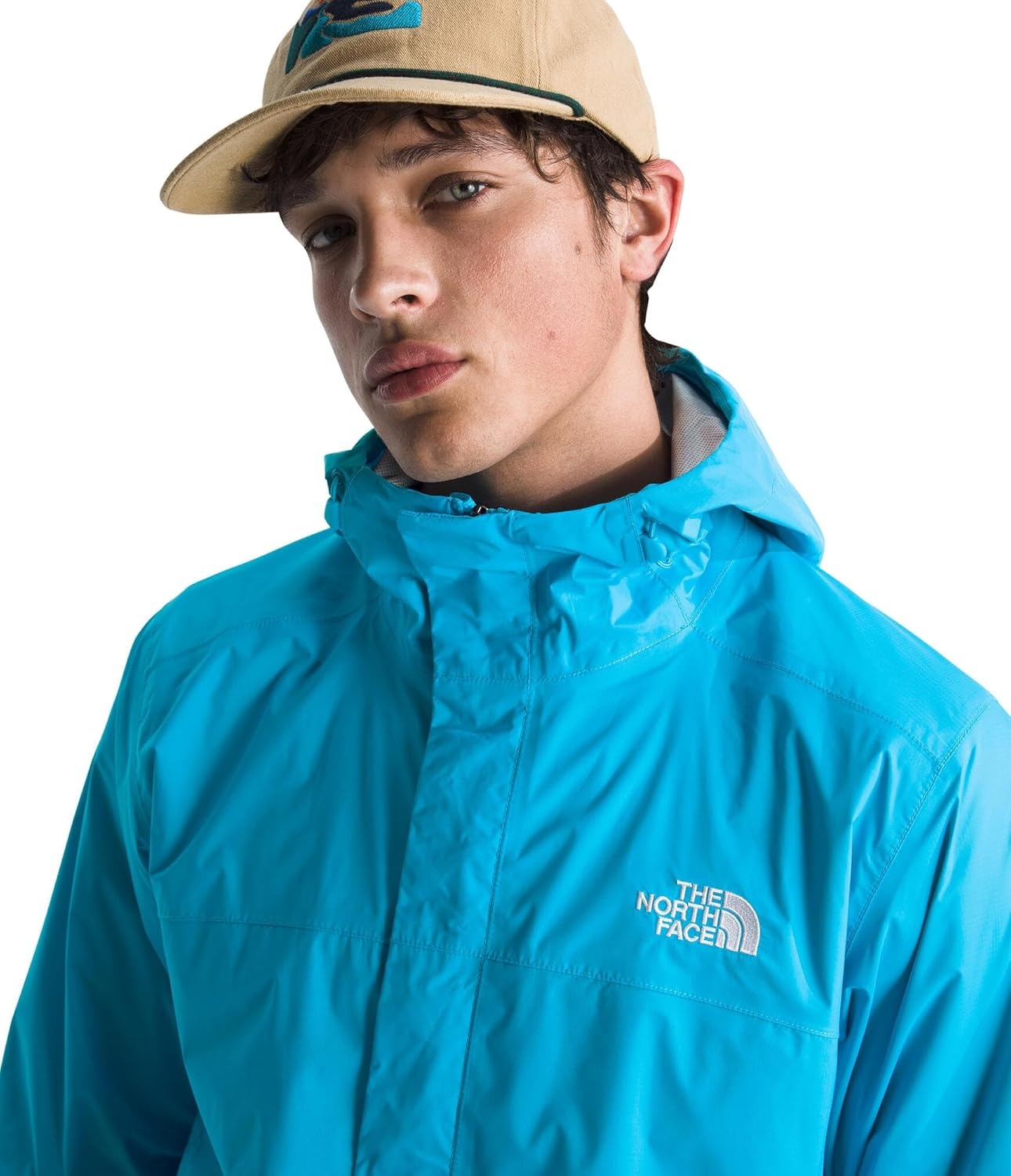 image:imageThe North Face mens Venture 2 Jacket Waterproof amp Windproof Hooded Raincoat Adjustable Hood Breathable PitzipsMeridian Blue