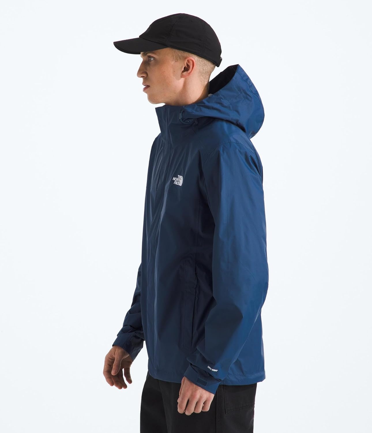 image:imageThe North Face mens Venture 2 Jacket Waterproof amp Windproof Hooded Raincoat Adjustable Hood Breathable PitzipsShady Blue