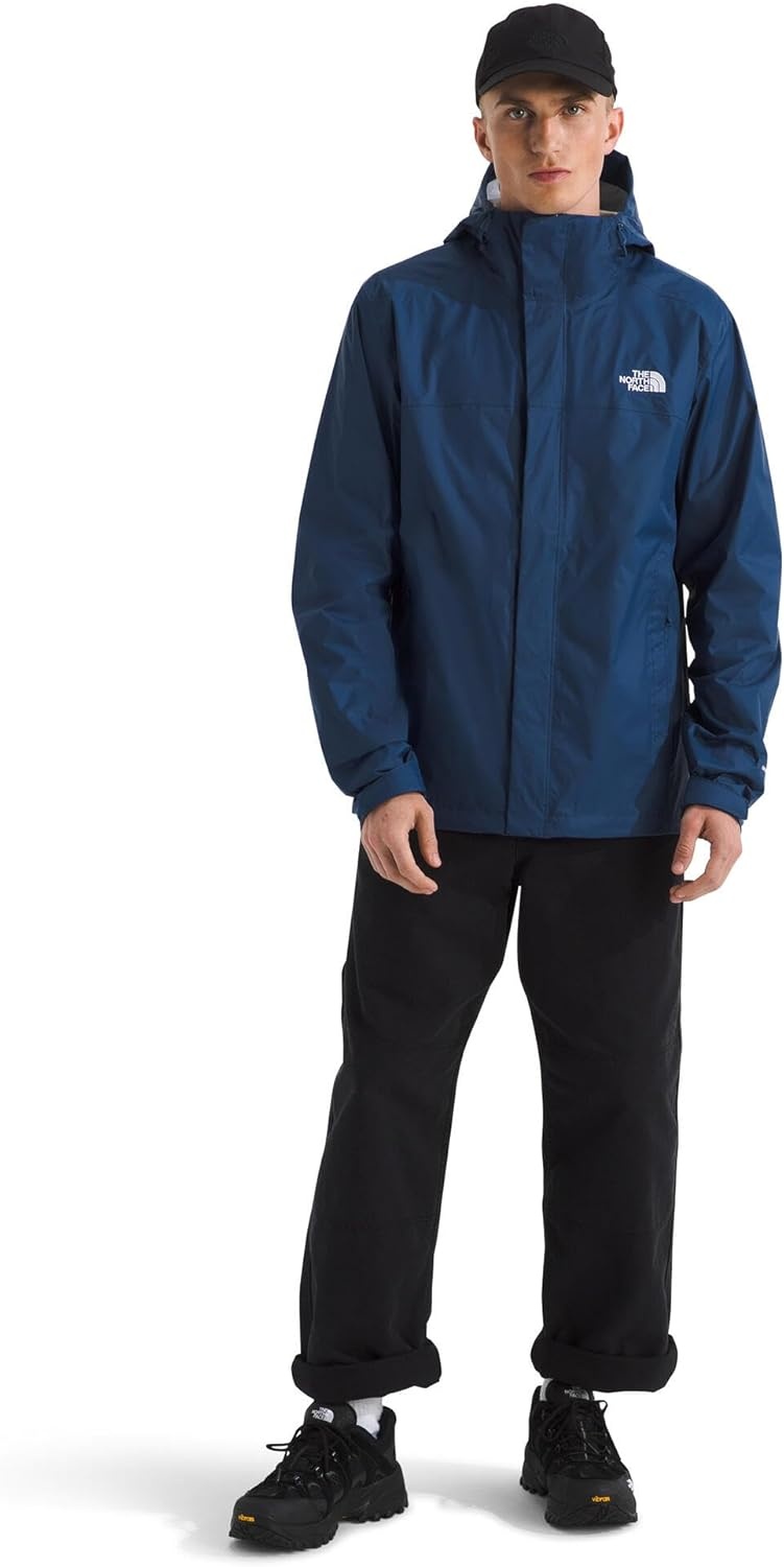 image:imageThe North Face mens Venture 2 Jacket Waterproof amp Windproof Hooded Raincoat Adjustable Hood Breathable PitzipsShady Blue