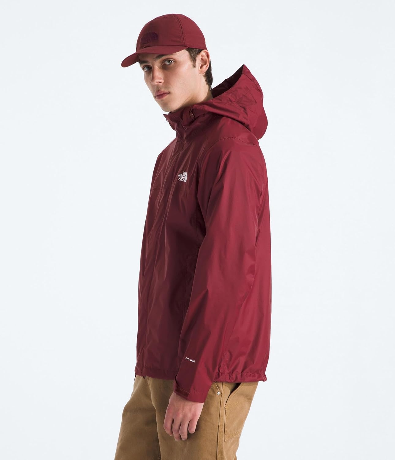 image:imageThe North Face mens Venture 2 Jacket Waterproof amp Windproof Hooded Raincoat Adjustable Hood Breathable PitzipsSumac