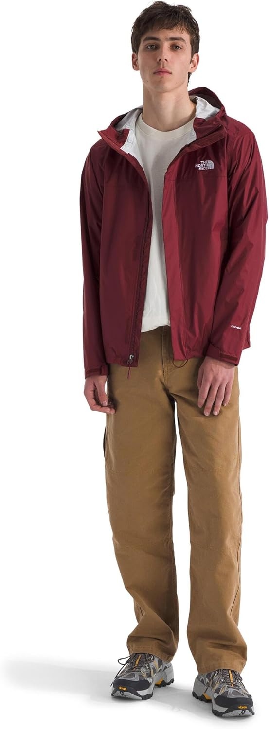 image:imageThe North Face mens Venture 2 Jacket Waterproof amp Windproof Hooded Raincoat Adjustable Hood Breathable PitzipsSumac