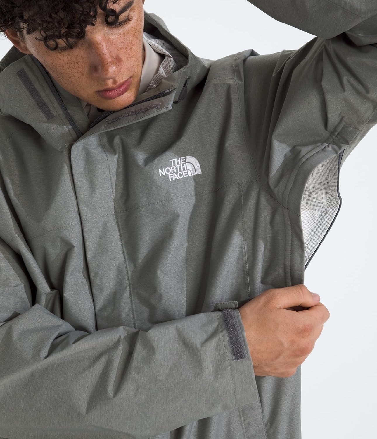 image:imageThe North Face mens Venture 2 Jacket Waterproof amp Windproof Hooded Raincoat Adjustable Hood Breathable PitzipsTnf Medium Grey Heather