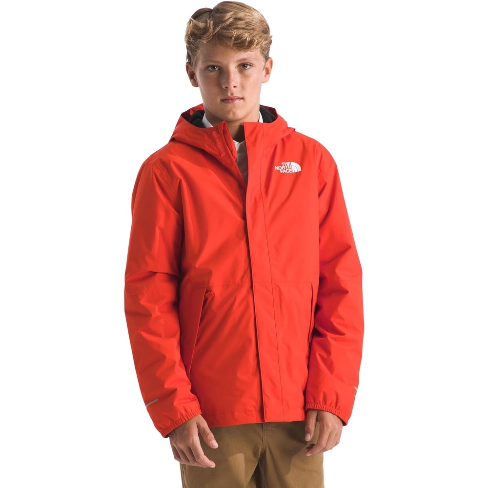 image:imageTHE NORTH FACE Boys Warm Antora Rain Jacket Waterproof Breathable Heatseeker Insulation 3piece Hood Zip PocketsLava Red
