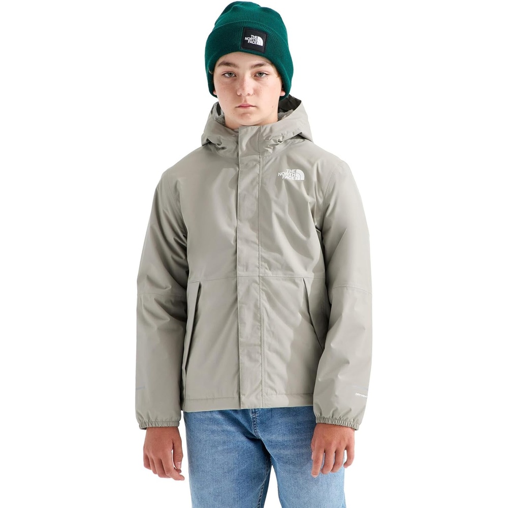 image:imageTHE NORTH FACE Boys Warm Antora Rain Jacket Waterproof Breathable Heatseeker Insulation 3piece Hood Zip PocketsStone Slab