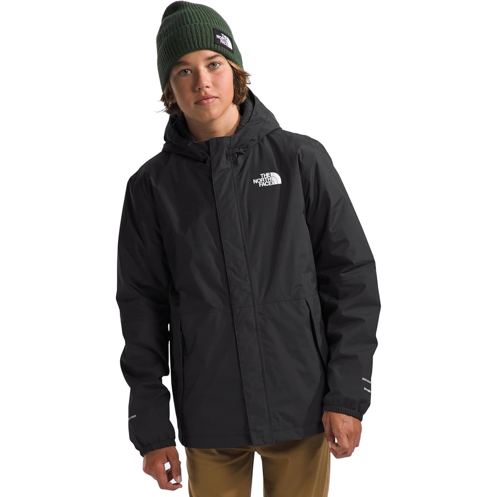 image:imageTHE NORTH FACE Boys Warm Antora Rain Jacket Waterproof Breathable Heatseeker Insulation 3piece Hood Zip PocketsTnf Black