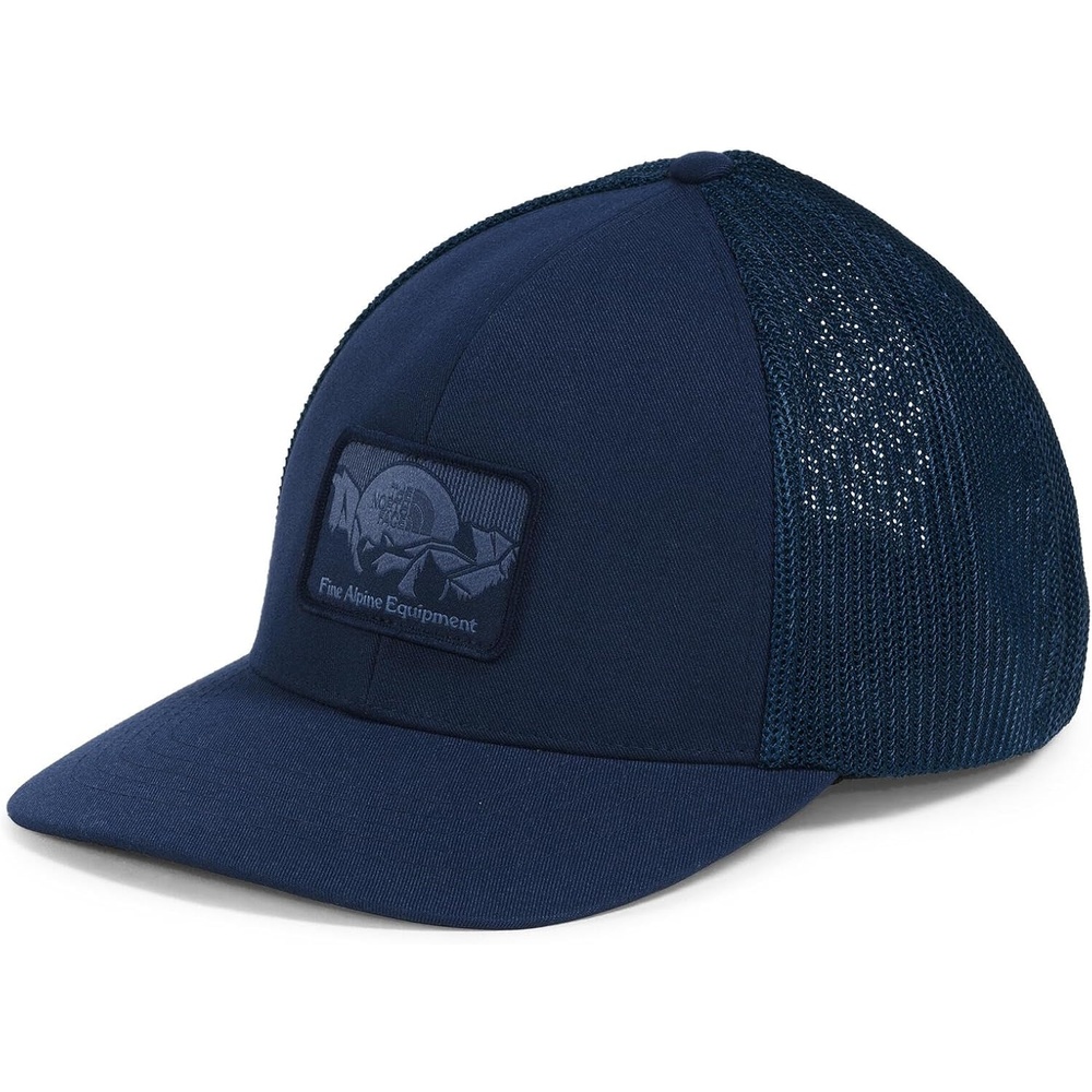 image:imageTHE NORTH FACE Fitted Truckee Trucker Baseball Style Cap for Men amp Women Casual Hat for Golf Cycling amp Everyday WearSummit NavyShady BlueMountainscape Patch