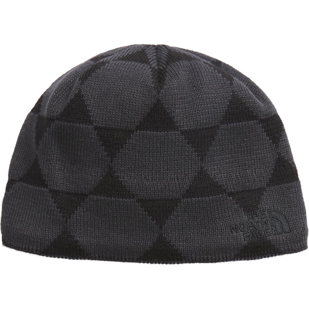 image:imageTHE NORTH FACE Jim Beanie Classic Fit Winter Hat for Men amp Women Warm Fleece Headband amp Embroidered LogoTnf BlackAsphalt Grey Geodesic Jacquard