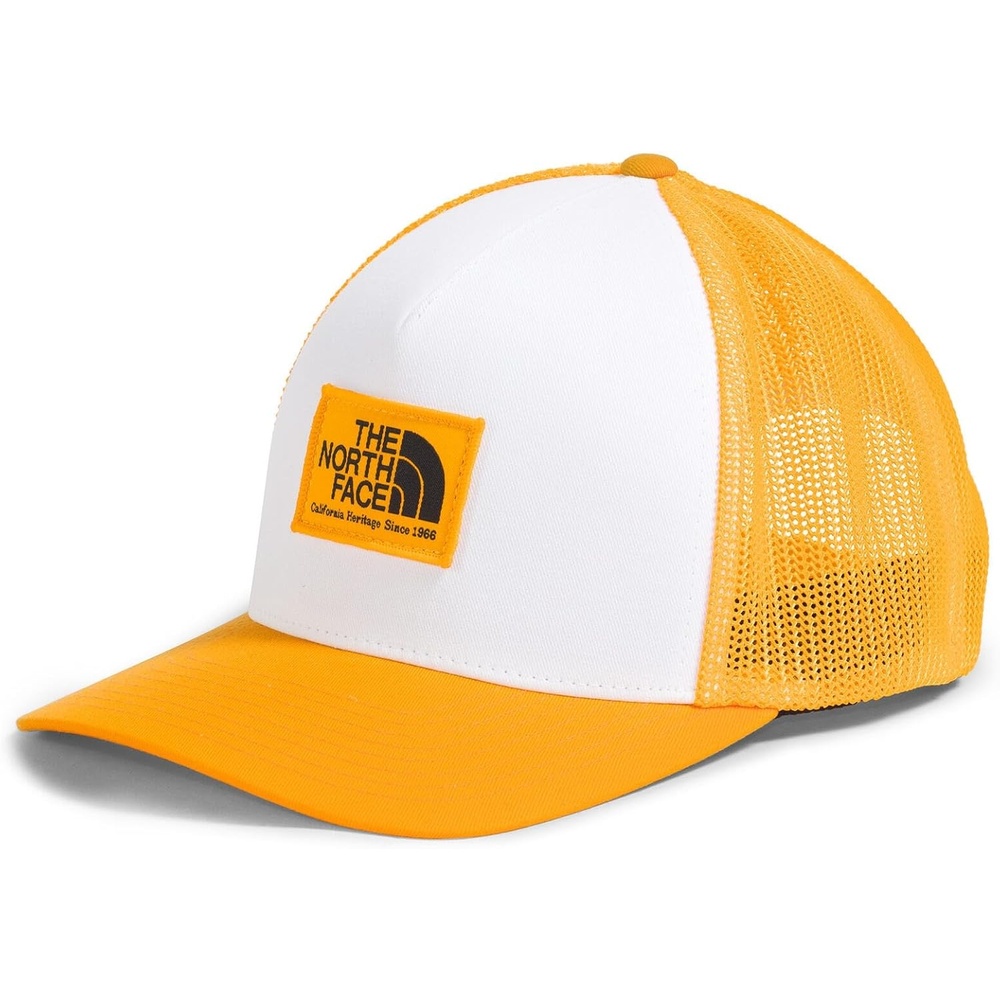 image:imageTHE NORTH FACE Keep It Patched Trucker Deep Fit Snapback Hat for Men amp Women With Breathable Mesh PanelsSummit GoldTnf White