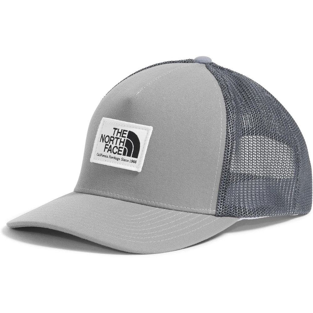 image:imageTHE NORTH FACE Keep It Patched Trucker Deep Fit Snapback Hat for Men amp Women With Breathable Mesh PanelsTnf Light Grey HeatherTnf White
