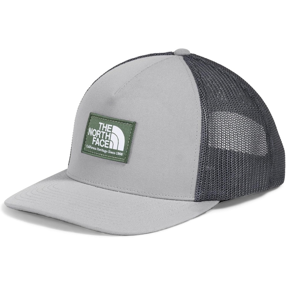 image:imageTHE NORTH FACE Keep It Patched Trucker Deep Fit Snapback Hat for Men amp Women With Breathable Mesh PanelsTnf Medium Grey HeatherDuck Green
