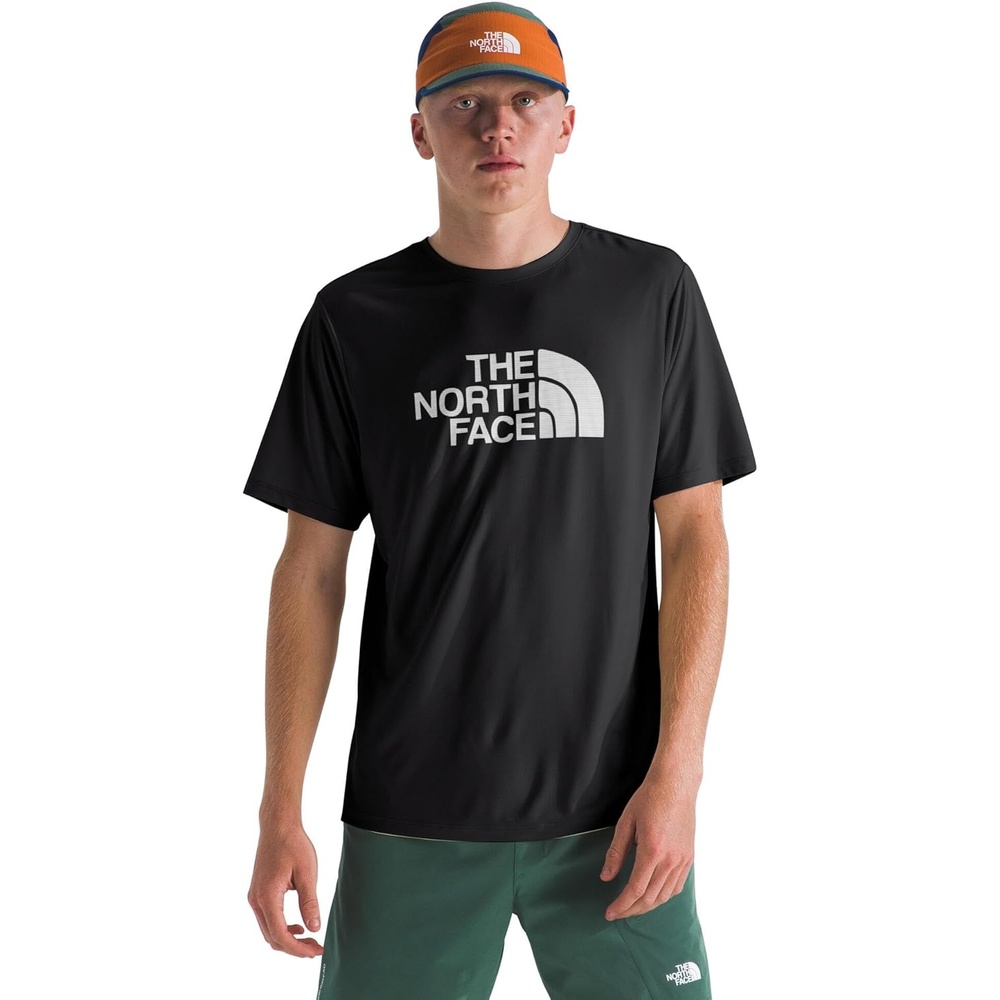 image:imageTHE NORTH FACE Mens 247 Shortsleeve Easy Tee Lightweight Shirt With Flashdry Technology Forward Set Side SeamsTnf Black