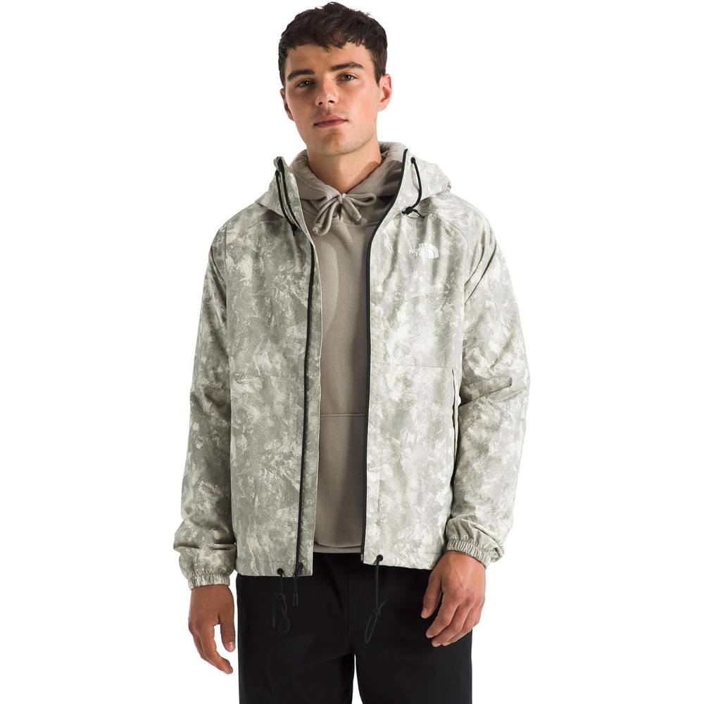 image:imageTHE NORTH FACE Mens Antora Rain Hoodie Windproof amp Waterproof With Adjustable Hood Drawcord HemStone Slab Chalk Texture Print
