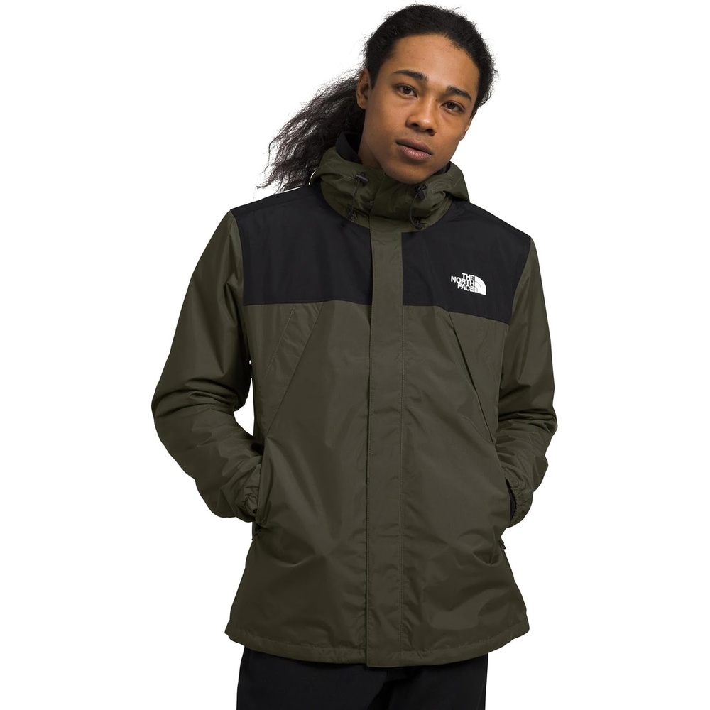 image:imageTHE NORTH FACE Mens Antora Triclimate Jacket Waterproof Shell Warm Inner Fleece Layer Adjustable 3 Piece HoodNew Taupe GreenTnf Blacknpf