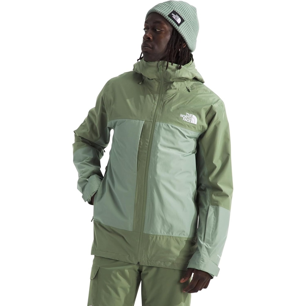 image:imageTHE NORTH FACE Mens Thermoball Eco Snow Triclimate Waterproof Insulated Ski Jacket Helmet Compatible Powder SkirtBark MistSlate Moss