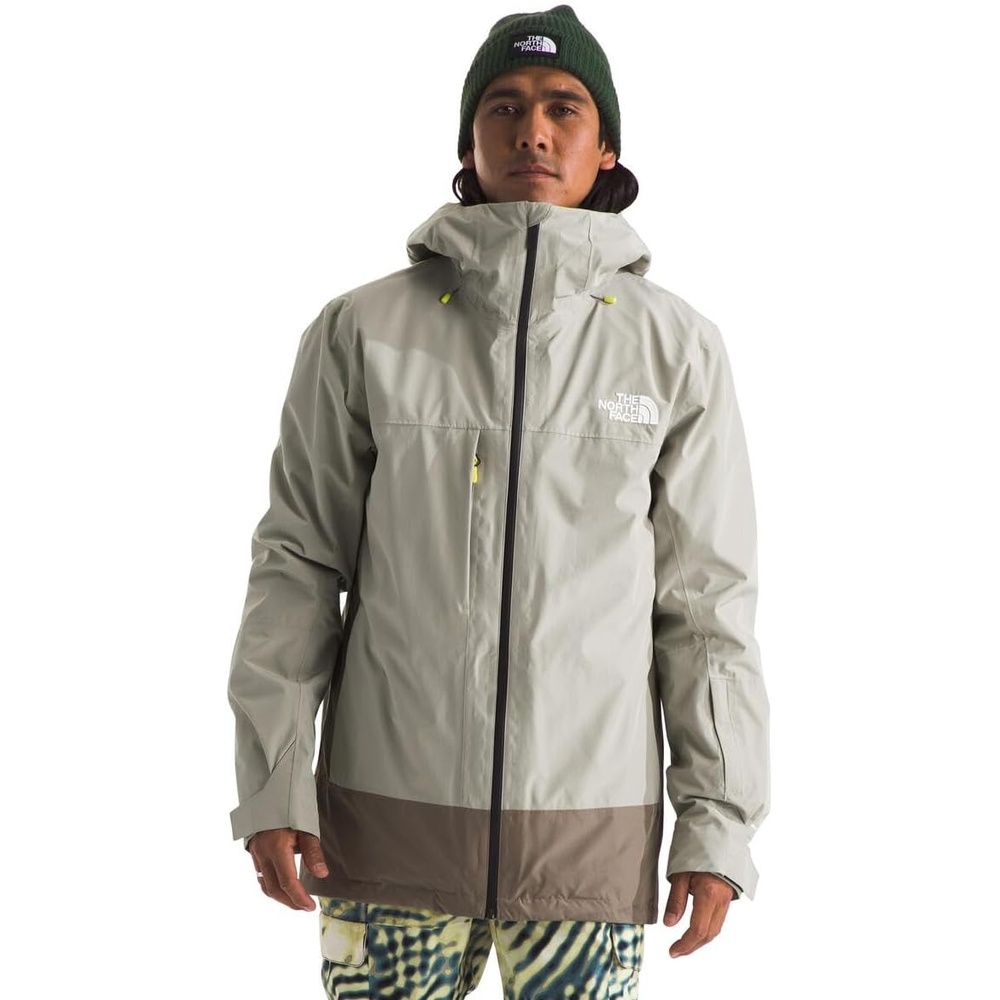image:imageTHE NORTH FACE Mens Thermoball Eco Snow Triclimate Waterproof Insulated Ski Jacket Helmet Compatible Powder SkirtClay GreyTnf Black