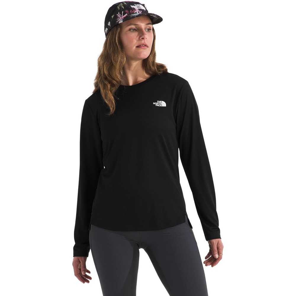 image:imageTHE NORTH FACE Womens Flex Longsleeve Regular Tee Lightweight Athletic Shirt With Moisture Wicking Flashdry TechnologyTnf Black