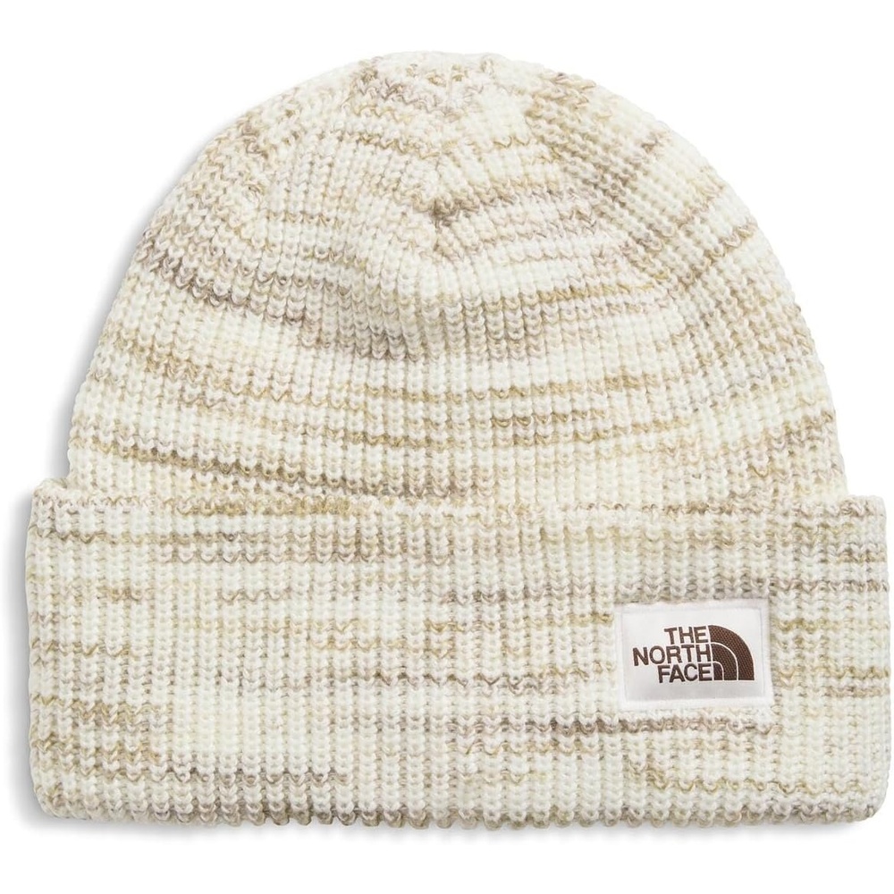 image:imageTHE NORTH FACE Womens Salty Bae Lined Beanie Cuffed Winter Hat Cozy Knit Lining amp Woven LabelWhite Dune