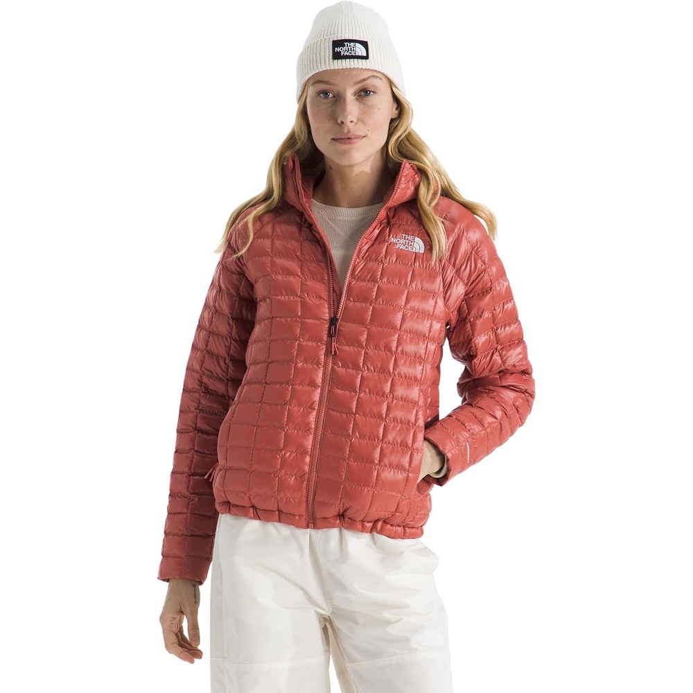 image:imageTHE NORTH FACE Womens Thermoball Hooded Jacket High Loft Insulation Wind amp Water Resistant Adjustable Hood amp Zip PocketsMars Dust