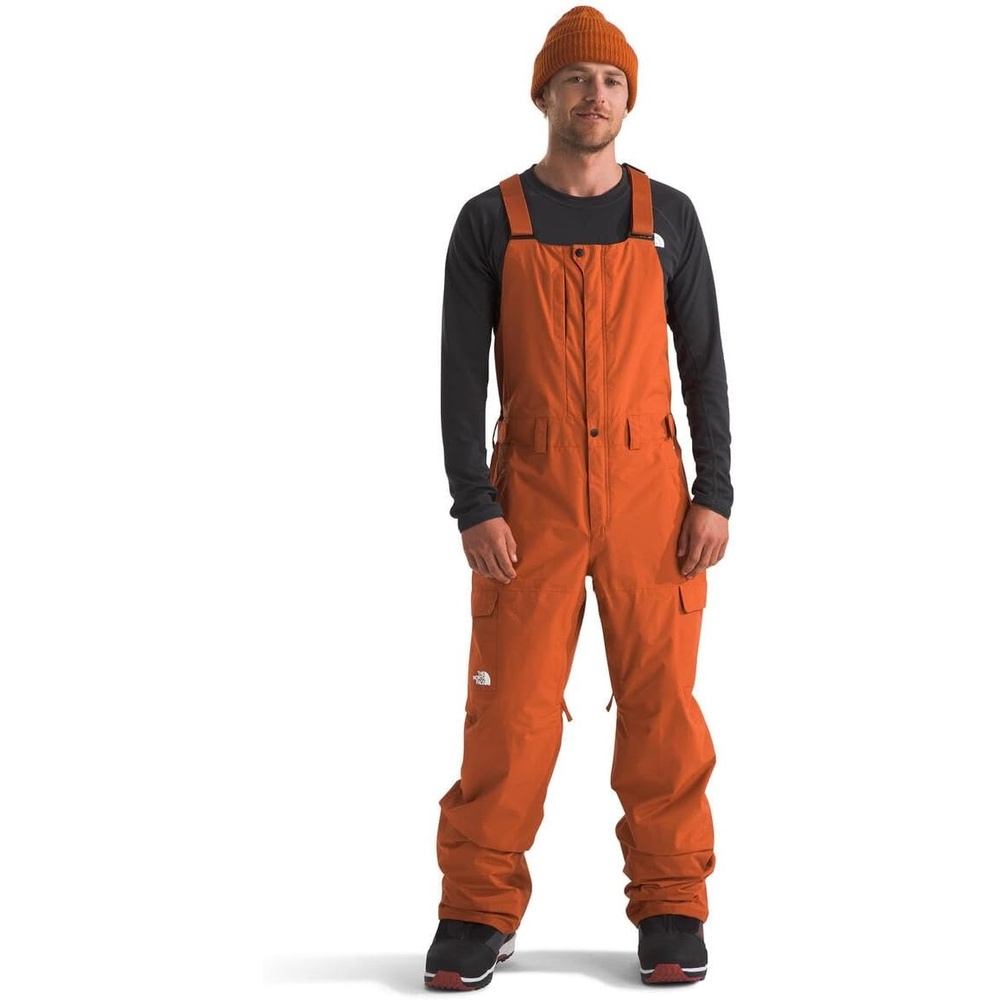 image:imageTHE NORTH FACE mens Freedom Ski and Snow Bib Waterproof Builtin Gaiter Mesh Lined BreathabilityEarthen Copper