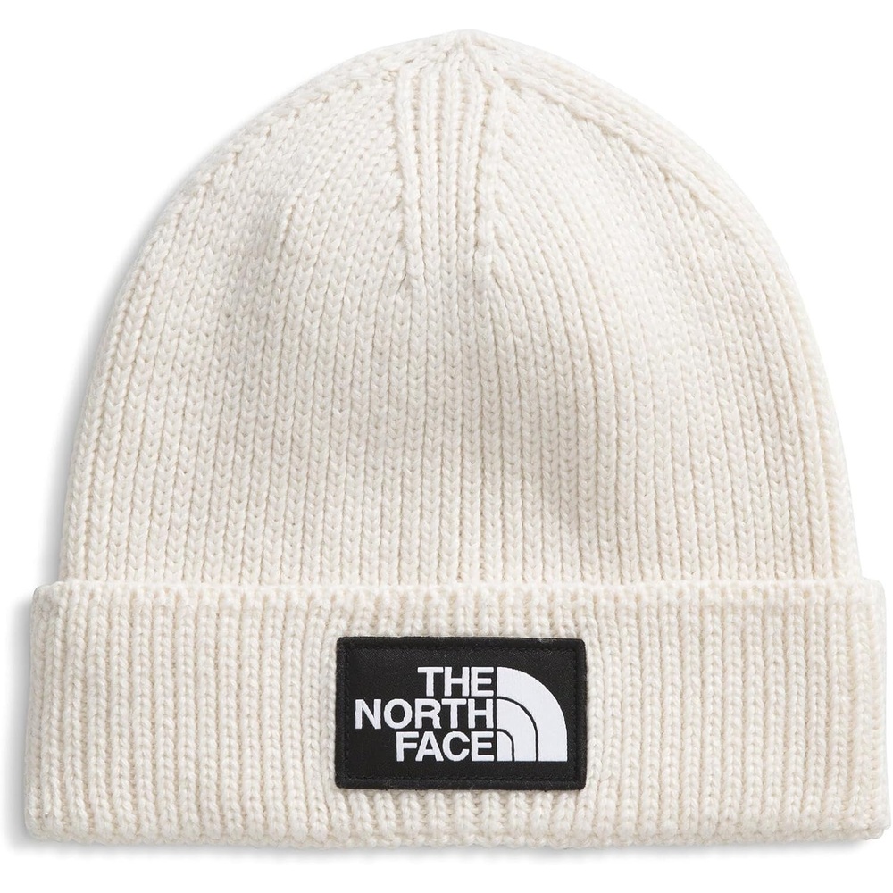 image:imageThe North FACE UnisexAdult TNF Logo Box Cuffed BeanieWhite Dune