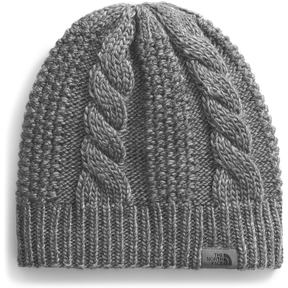 image:imageThe North FACE Womens Oh Mega Lined Beanie Deep Fit Cuffed Winter Hat with Soft Cable Knit Texture amp Fleece LiningTnf Medium Grey Heather