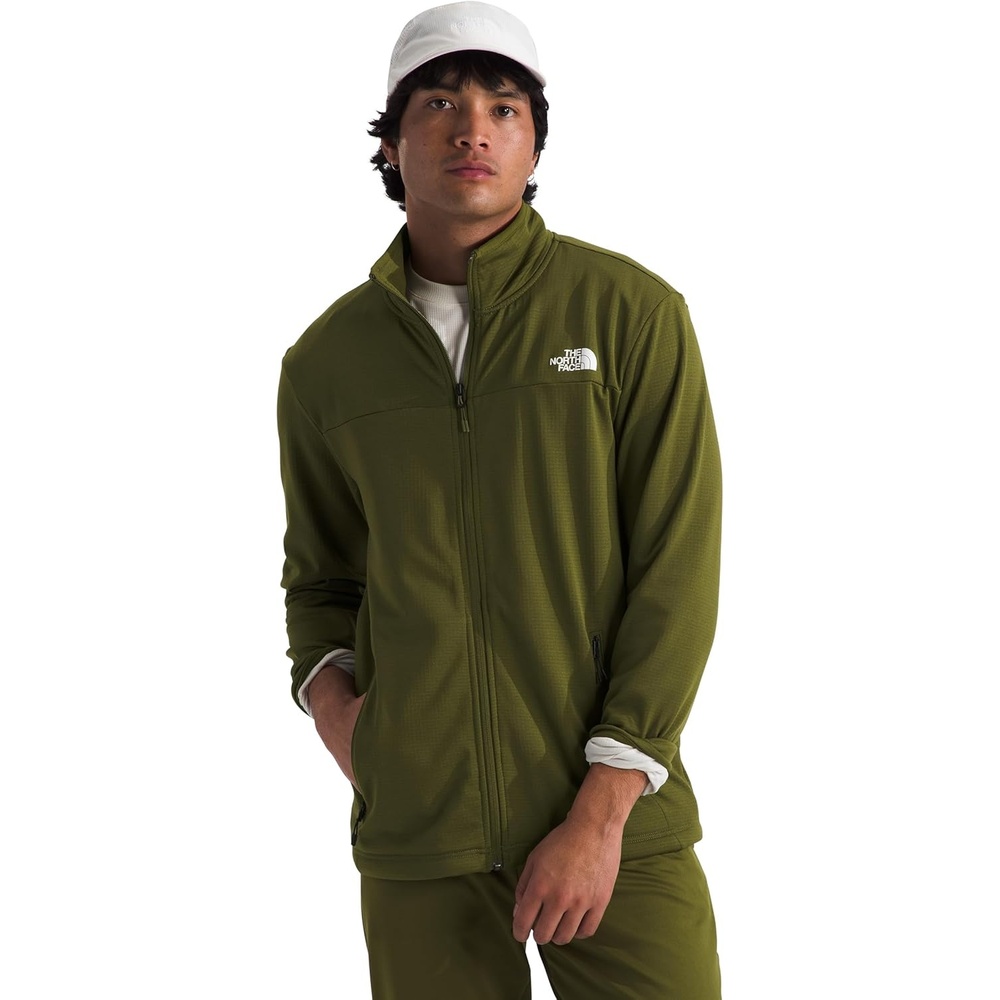 image:imageThe North Face Cedar Trail Grid Fleece Full Zip JacketForest Olive
