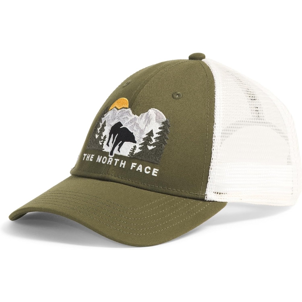 image:imageThe North Face Embroidered Mudder TruckerForest OliveTnf WhiteBear Graphic