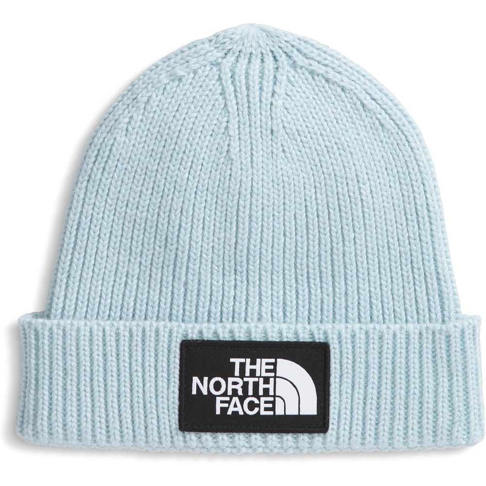 image:imageThe North Face Kids Baby Logo Box Beanie Woven Logo Patch Cuffed Design Sustainable FabricPolar Haze