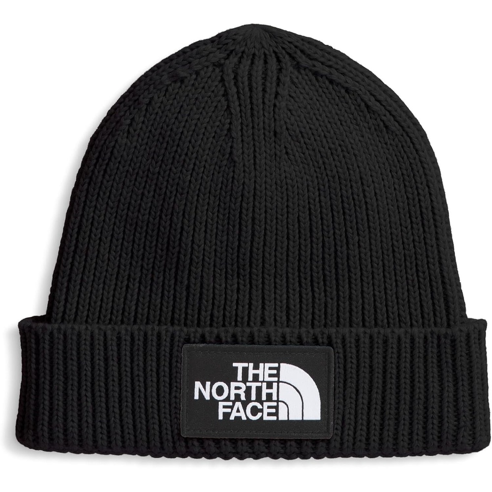 image:imageThe North Face Kids Baby Logo Box Beanie Woven Logo Patch Cuffed Design Sustainable FabricTnf Black