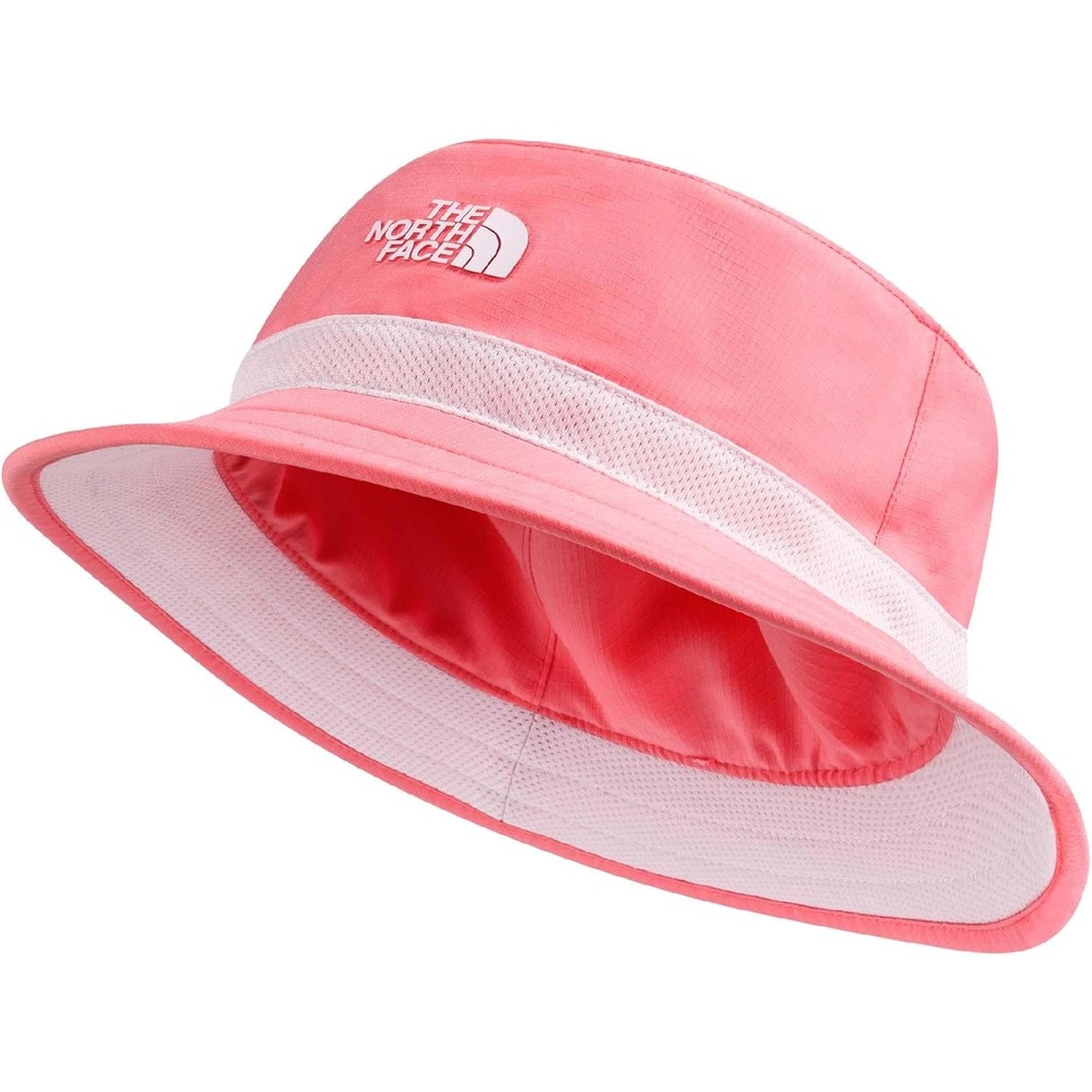 image:imageThe North Face Kids Class V Reversible Bucket Big KidCoral Crush Logo Weather Topo Phantom Print