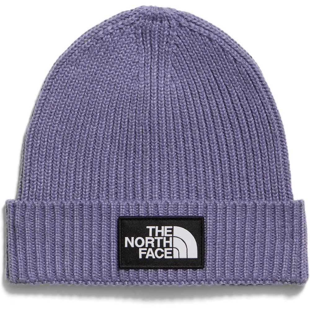 image:imageThe North Face Kids TNF Logo Box Cuffed Beanie Classic Fit Winter Hat for Boys amp Girls Soft amp Stretchy Recycled YarnGrounded Plum