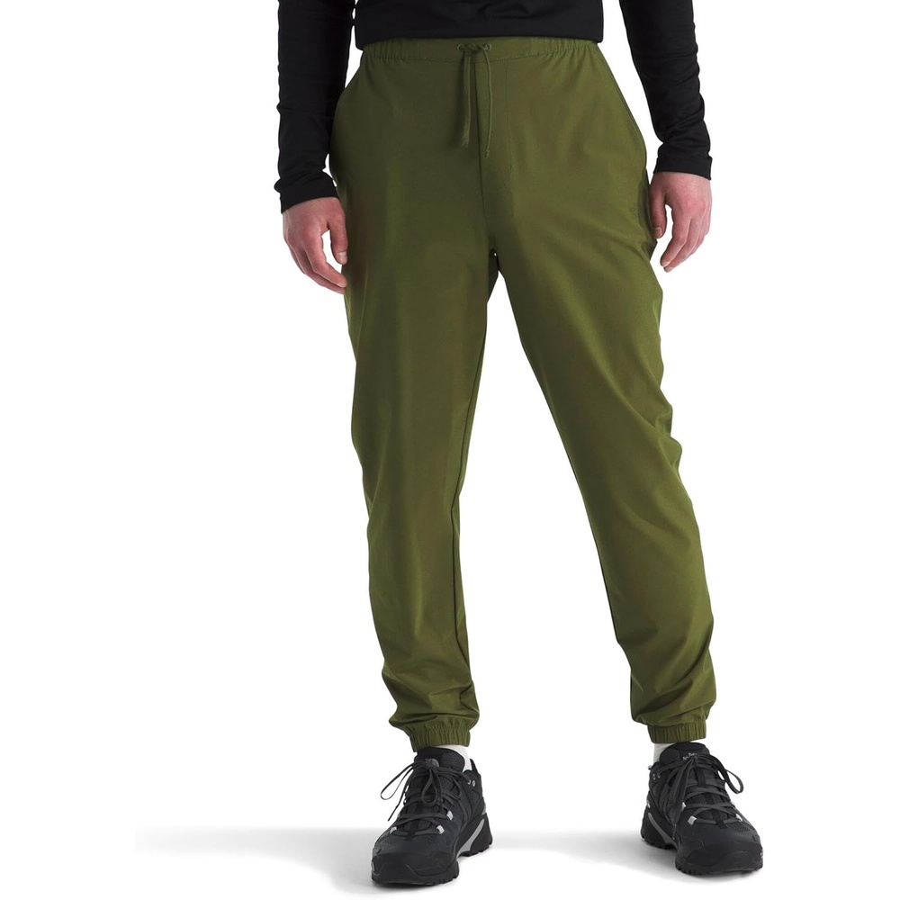 image:imageThe North Face Mens Paramount Jogger Moisture Wicking Pants Elastic Waistband with Adjustable Drawcord Hand PocketsWoodland Green