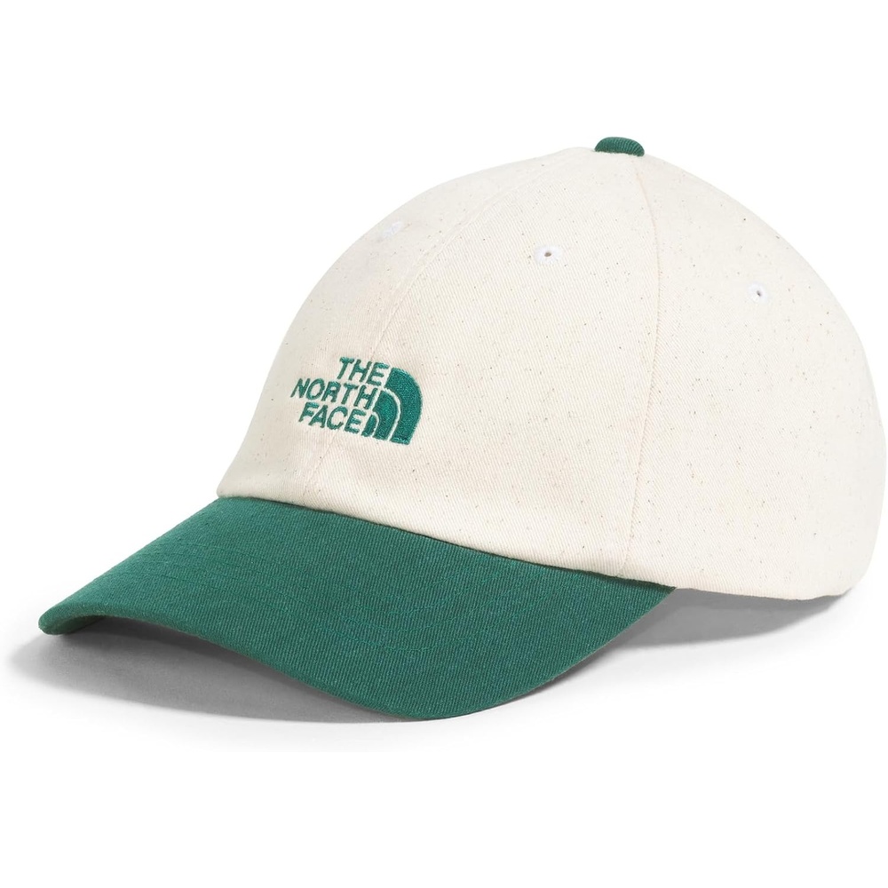 image:imageThe North Face Norm Baseball Hat Shallow Fit Ball Cap with Embroidered Logo Adjustable Strap Closure amp Silver BuckleHunter GreenWhite Dune
