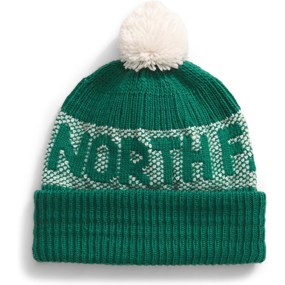image:imageThe North Face Unisex Adult Retro Cabin BeanieEvergreenWhite Dune