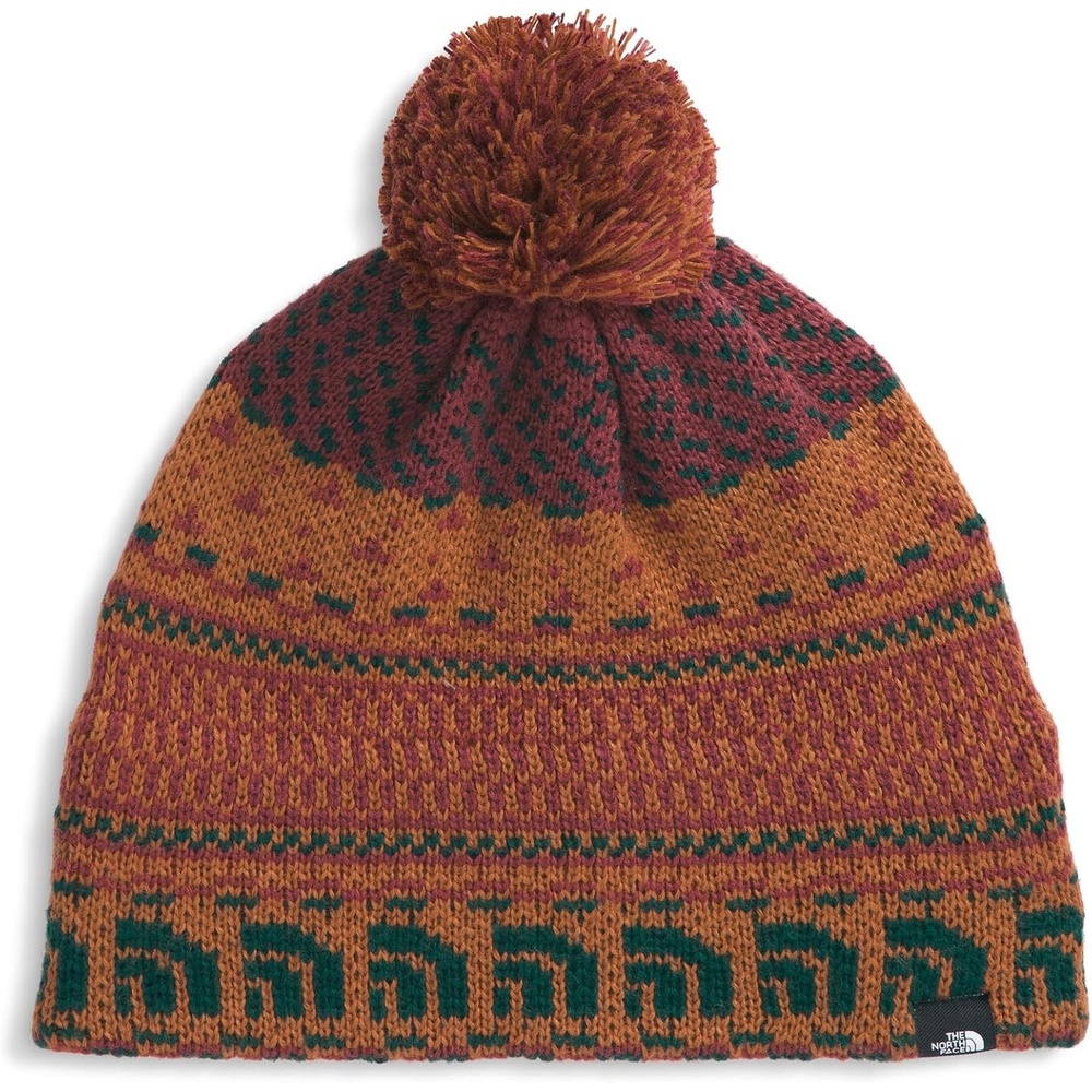 image:imageThe North Face Womens Cabin Ski TukeBurnt Umber JacquardPom