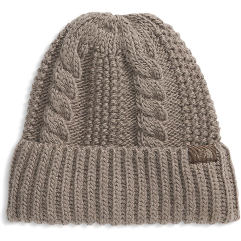 image:imageThe North Face Womens Oh Mega Beanie Classic Fit Winter Hat with Soft Cable Knit Texture Adjustable CuffMocha Brown
