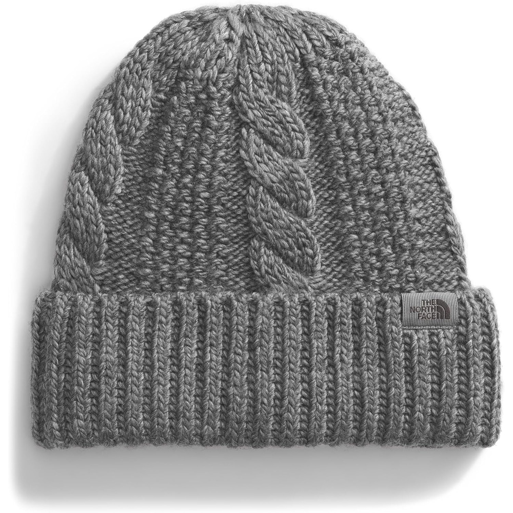 image:imageThe North Face Womens Oh Mega Beanie Classic Fit Winter Hat with Soft Cable Knit Texture Adjustable CuffTnf Medium Grey Heather