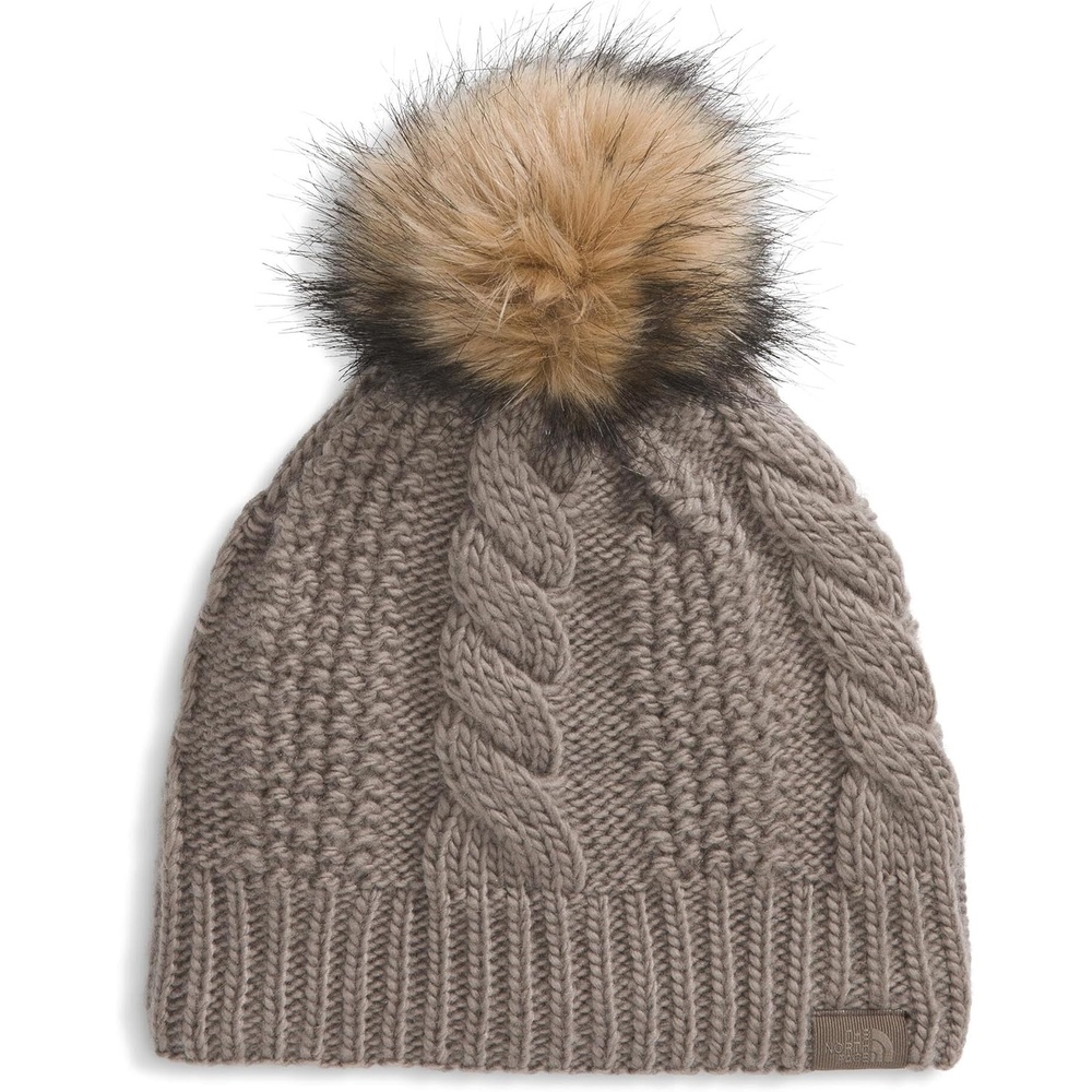 image:imageThe North Face Womens Oh Mega Fur Pom Lined BeanieMocha Brown