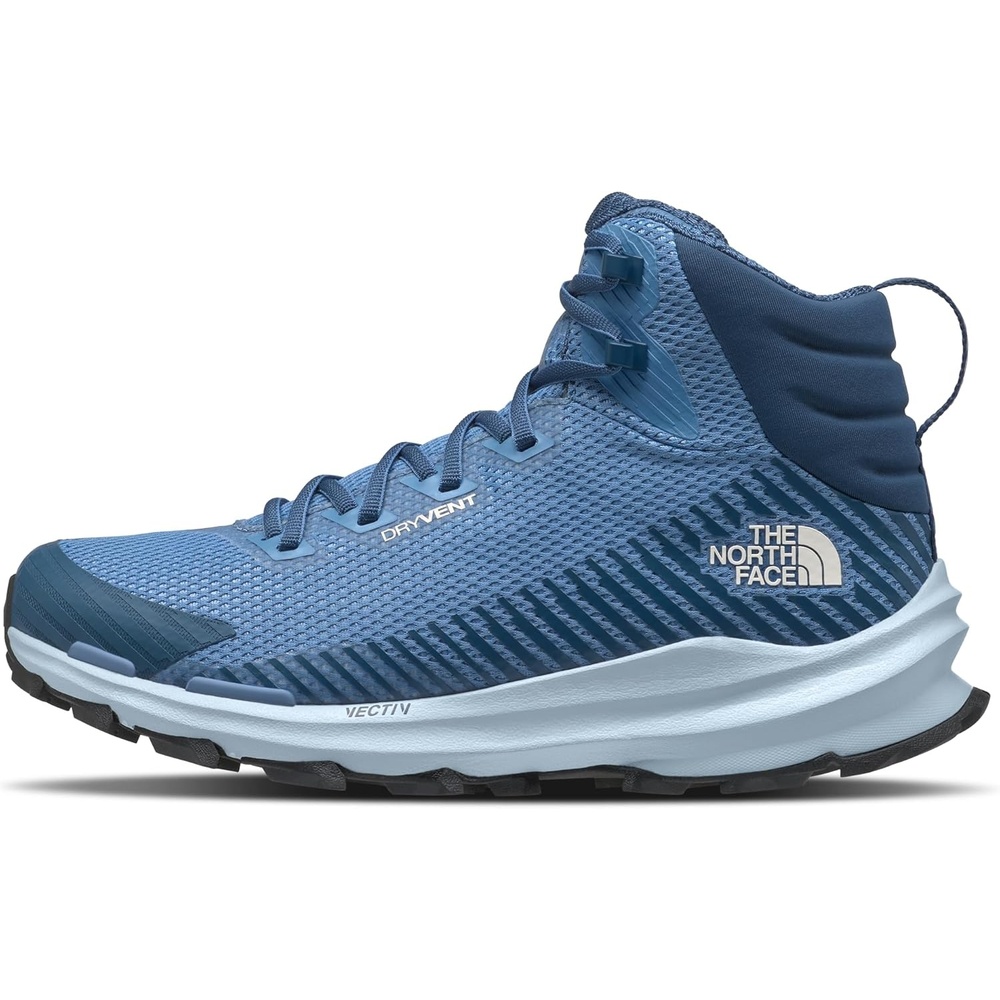 image:imageThe North Face Womens Vectiv Fastpack Mid Waterproof Hiking Shoe Rubber Outsole High Traction 4mm LugIndigo StoneShady Blue