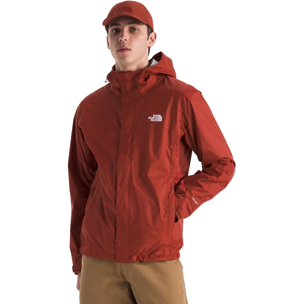 image:imageThe North Face mens Venture 2 Jacket Waterproof amp Windproof Hooded Raincoat Adjustable Hood Breathable PitzipsIron Clay