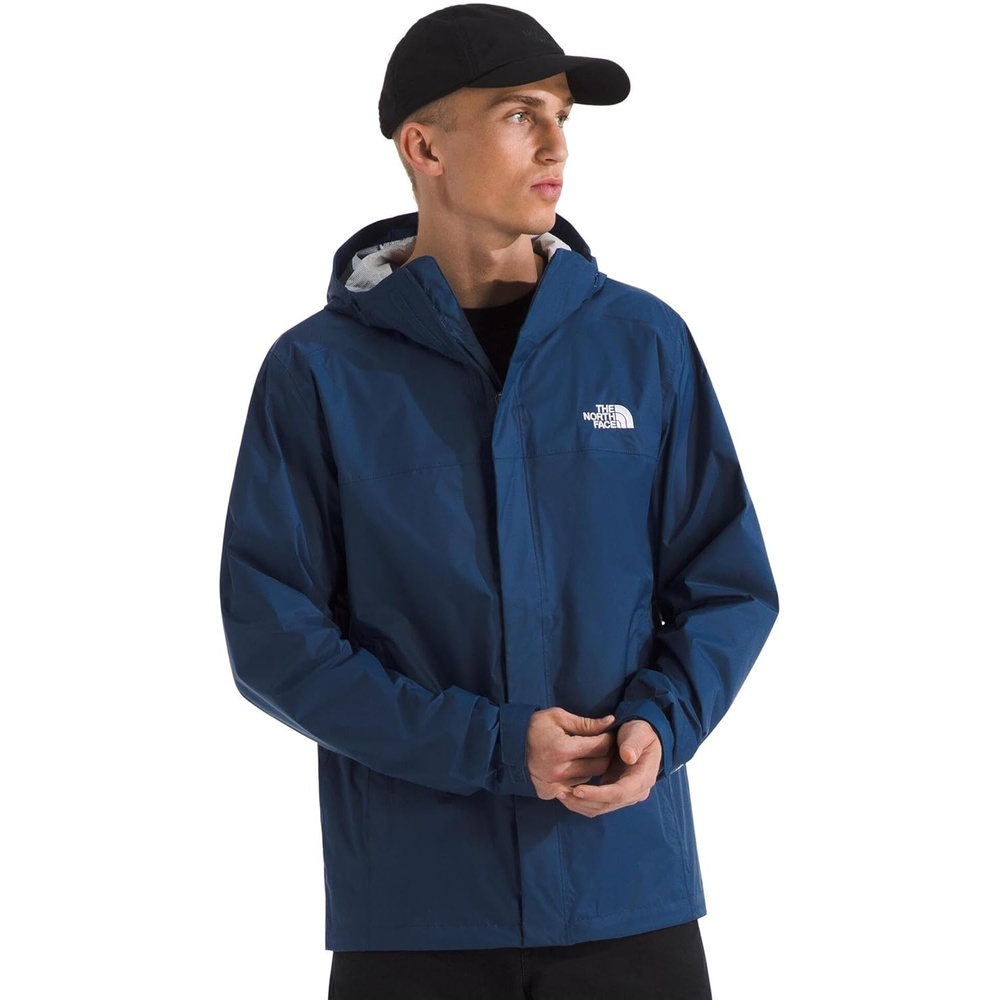 image:imageThe North Face mens Venture 2 Jacket Waterproof amp Windproof Hooded Raincoat Adjustable Hood Breathable PitzipsShady Blue