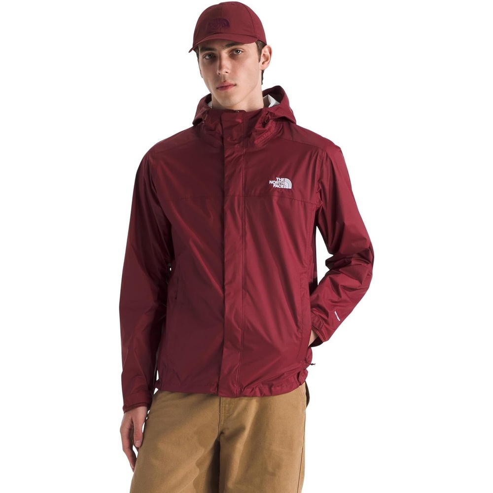 image:imageThe North Face mens Venture 2 Jacket Waterproof amp Windproof Hooded Raincoat Adjustable Hood Breathable PitzipsSumac