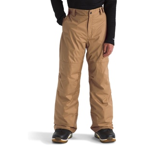 THE NORTH FACE Boys Freedom Insulated Pant | Waterproof for Ski & Snowboard, Gaiters, Adjustable Waist, Zip Pockets(Utility Brown)