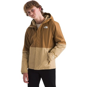 THE NORTH FACE Boys’ Warm Antora Rain Jacket | Waterproof, Breathable, Heatseeker Insulation, 3-piece Hood, Zip Pockets(Khaki Stone)
