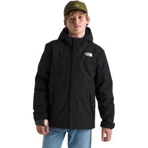 THE NORTH FACE Boys’ Warm Antora Rain Jacket | Waterproof, Breathable, Heatseeker Insulation, 3-piece Hood, Zip Pockets(Tnf Black/Tnf Black)