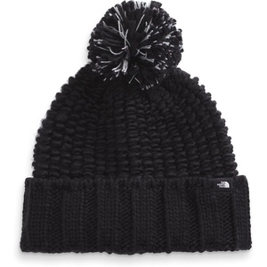 THE NORTH FACE Cozy Chunky Cabin Beanie | Deep Fit, Cuffed Winter Hat for Men & Women, Removable Pom & Textured Cable Detail(Tnf Black)