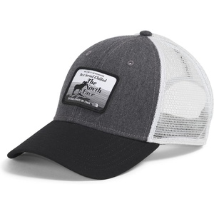 THE NORTH FACE Graphic Mudder Trucker | Snapback Baseball Cap for Men & Women, Casual Everyday Summer Hat(Tnf Medium Grey Heather/Brew Patch)